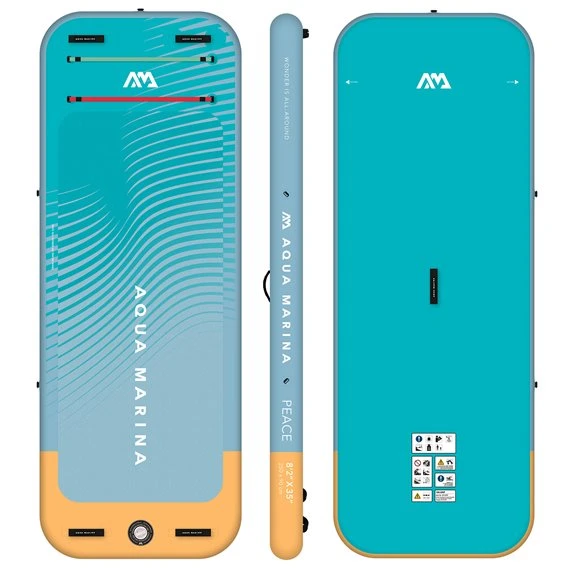 Aqua Marina Peace 8.2 Aufblasbares Stand Up Paddle Board Fitness Matte Fürs Wasser – Bild 2