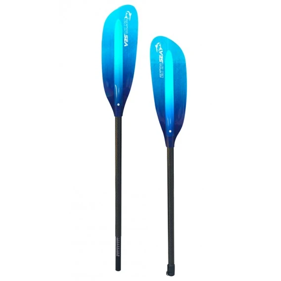 ExtaSea Pro Tour Carbon Vario Doppelpaddel | 230-240cm | 2-teilig | Blue-light Blue – Bild 4