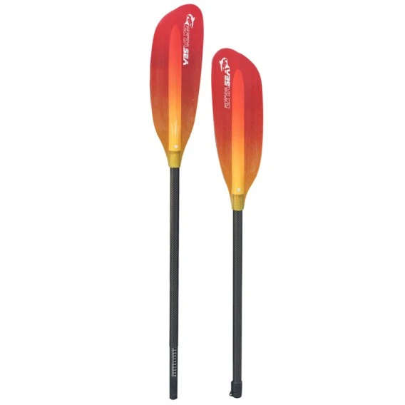 ExtaSea Pro Tour Carbon Vario Doppelpaddel | 230-240cm | 2-teilig | Red-yellow – Bild 4